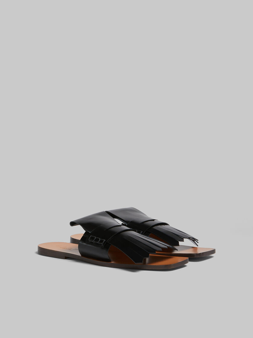 Black leather Bambi sandal - Sandals - Image 2