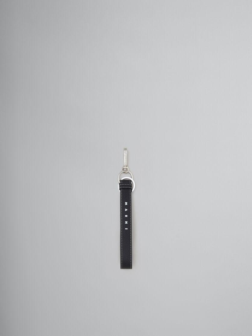 Schwarzer Schlüsselring aus Leder - Schlüsseletui - Image 1