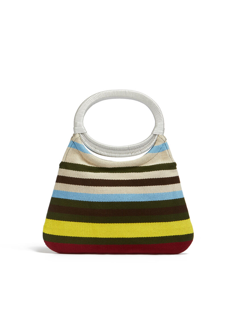 Borsa MARNI MARKET in cotone rigato multicolor - Borse - Image 3