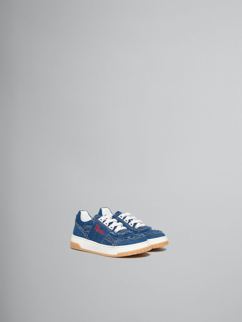 Blaue Sneakers aus Denim mit Logo - KINDER - Image 2
