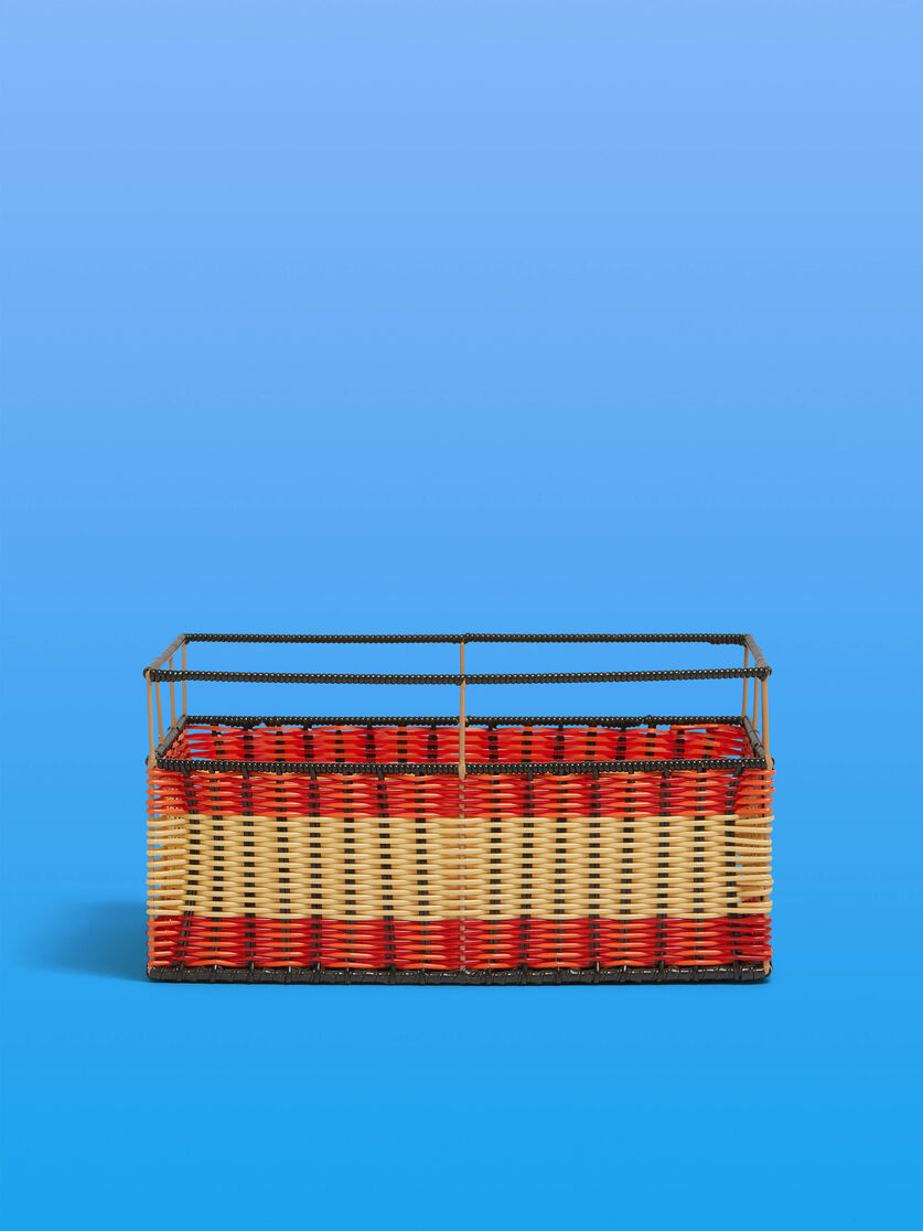 Orange and red Marni Market rectangular storage basket - Furniture - Image 1
