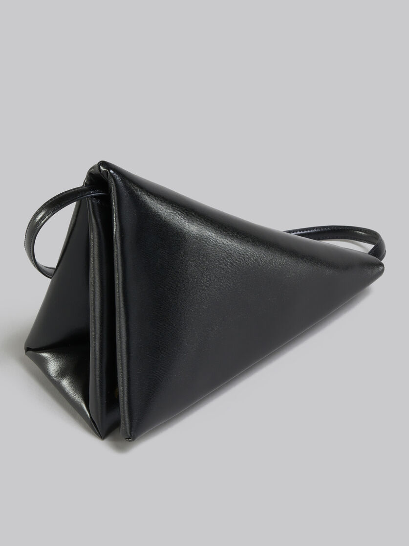 Black leather Prisma triangle bag - Shoulder Bags - Image 5