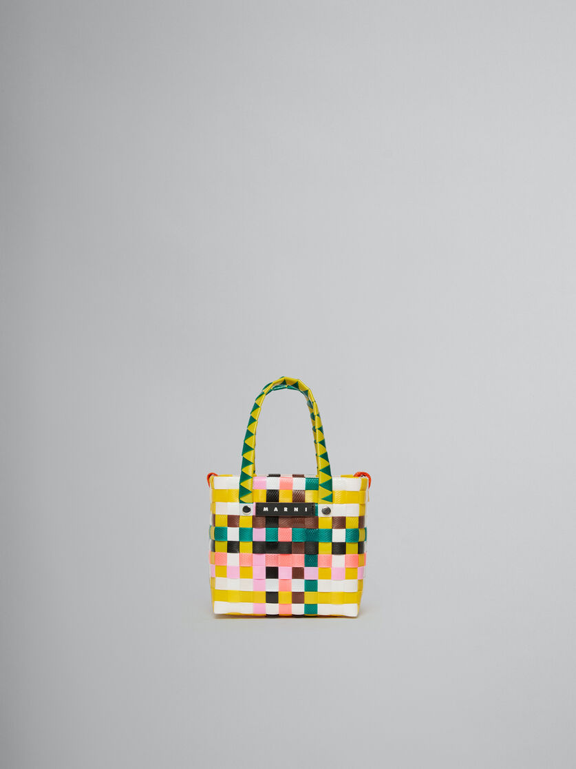 Multicolor woven micro basket bag - Bags - Image 1