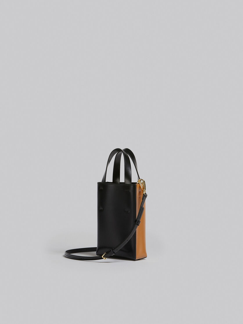 MUSEO nano bag in black shiny leather - Shopping Bags - Image 3
