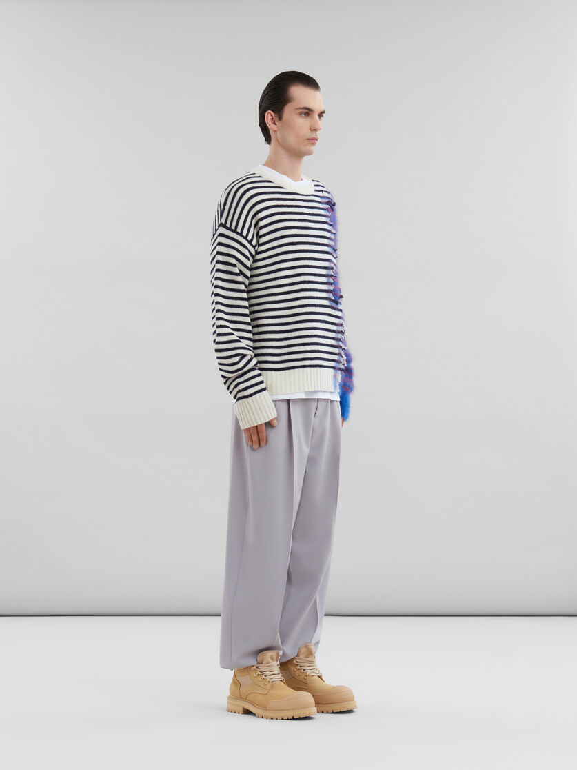 Multicolour striped wool-mohair two-in-one jumper - Pullovers - Image 5
