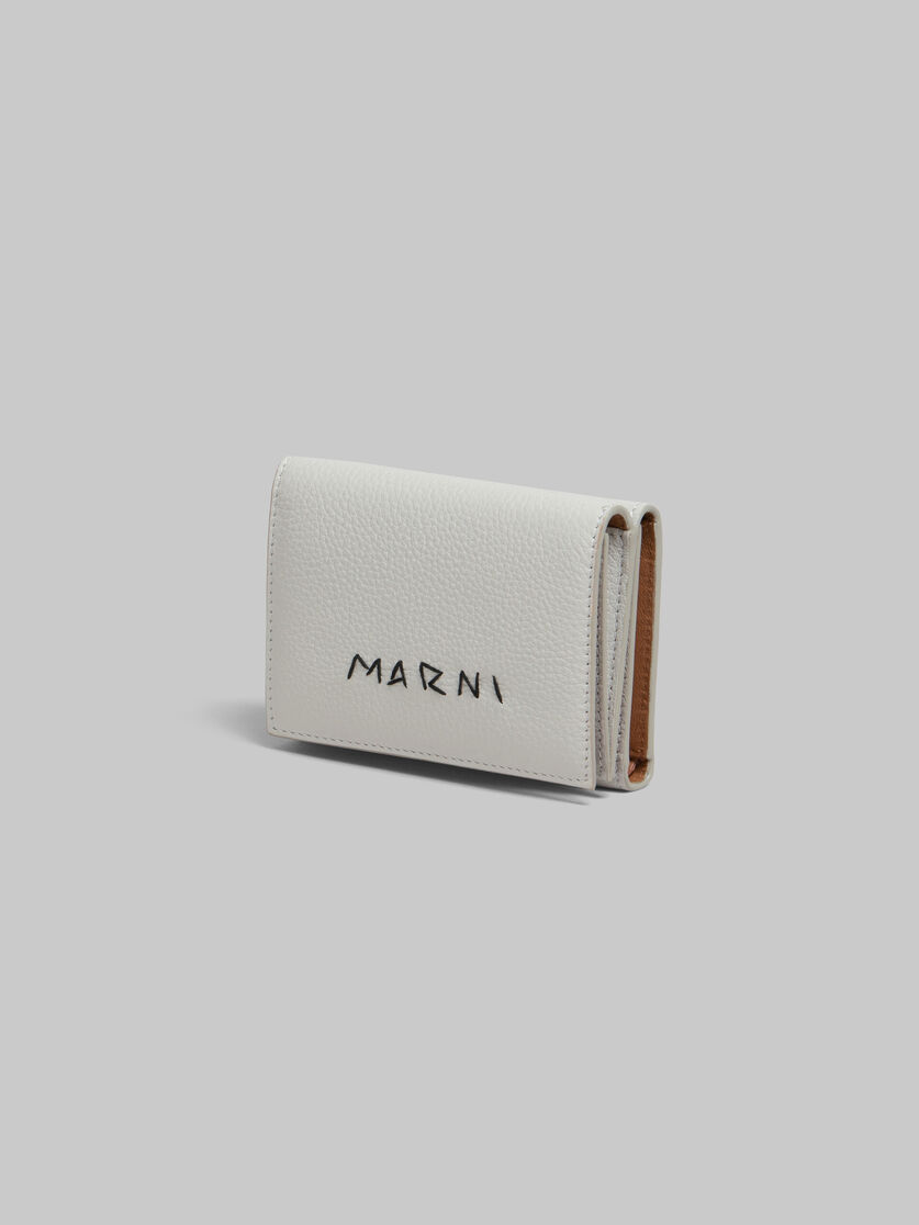 Black leather trifold wallet with Marni mending - Wallets - Image 5