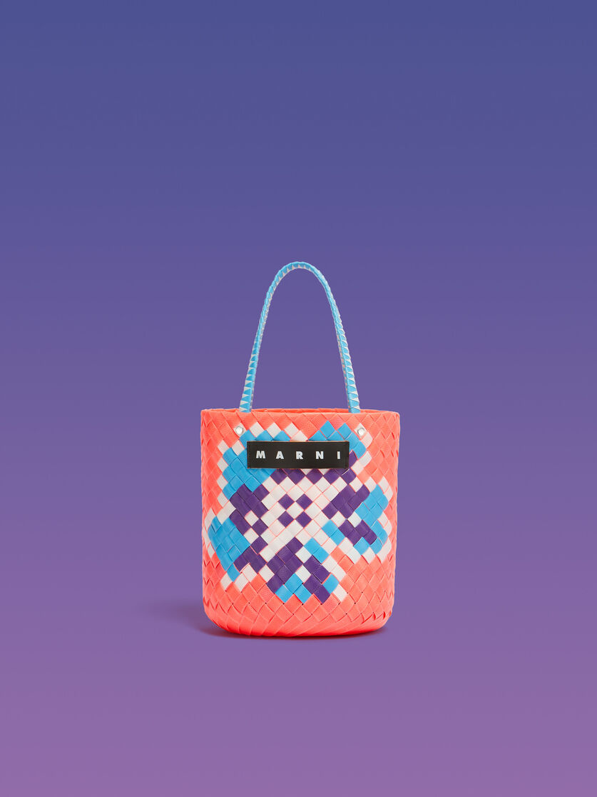 Peach flower MARNI MARKET BUCKET bag - Shopping Bags - Image 1