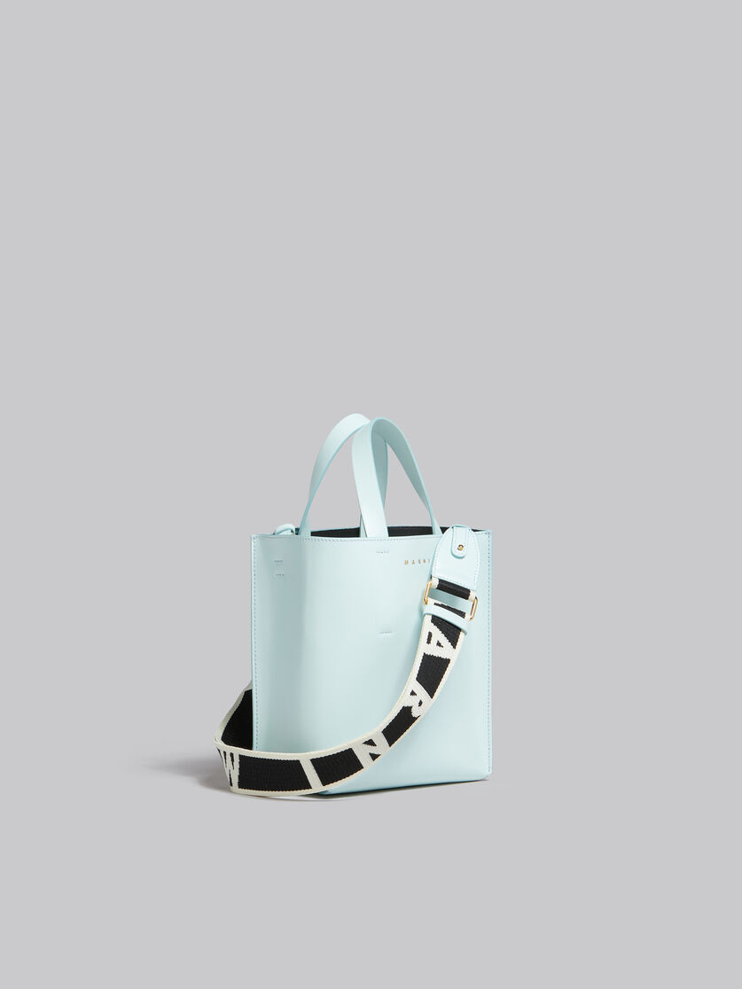 Museo Mini Bag in light blue leather - Shopping Bags - Image 6