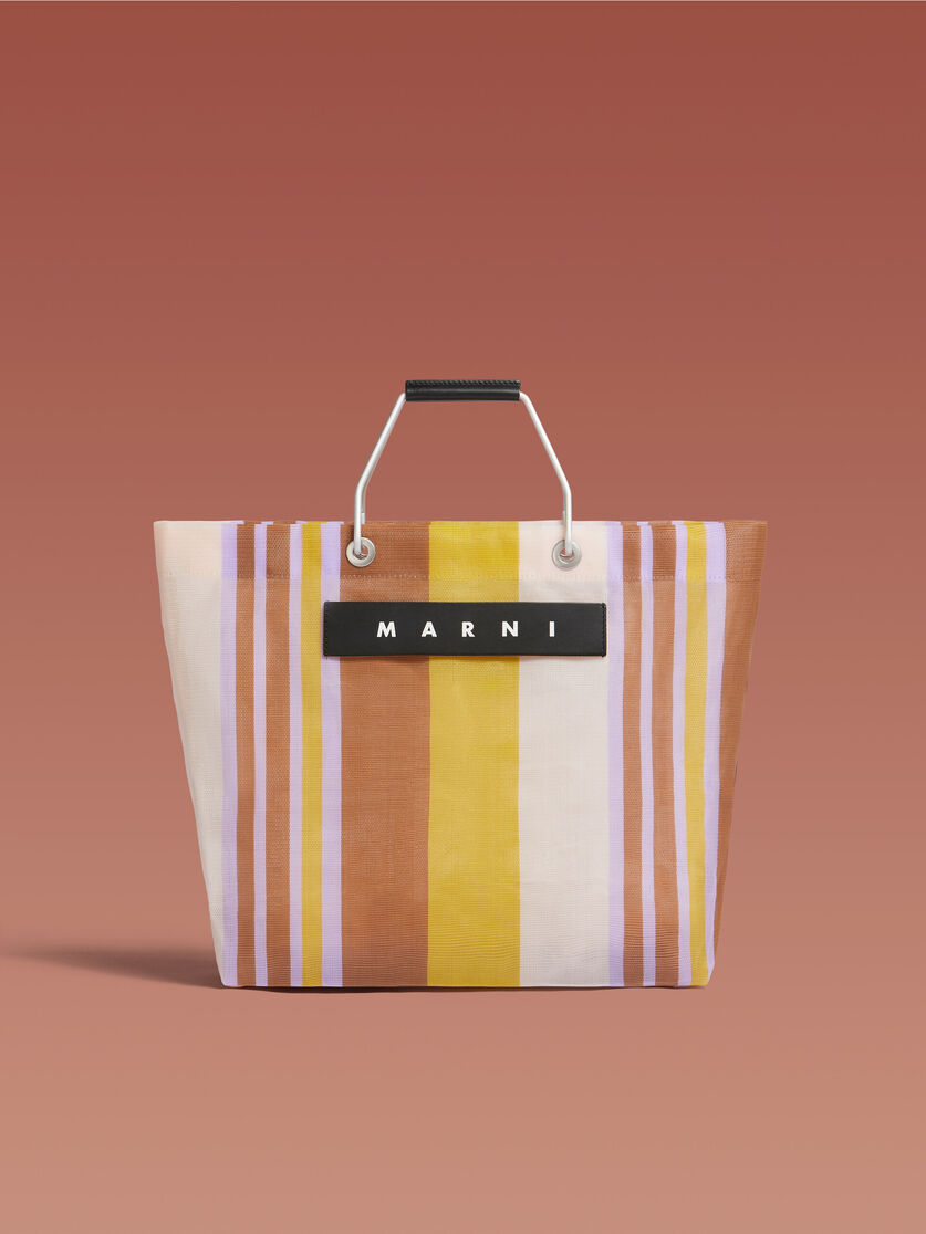 イリュージョンブルー MARNI MARKET STRIPE BAG - ショッピングバッグ - Image 1