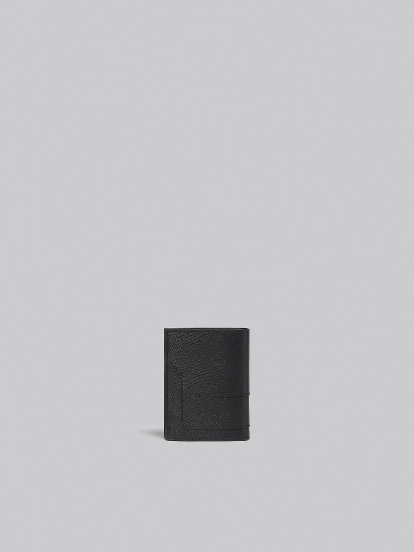 Zweifache Faltbrieftasche aus schwarzem Saffiano-Leder - Brieftaschen - Image 3