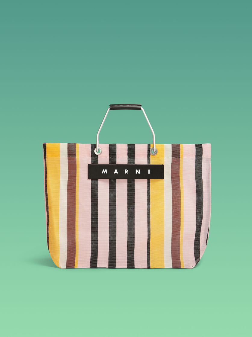 イリュージョンブルー MARNI MARKET STRIPE BAG - Shopping Bags - Image 1