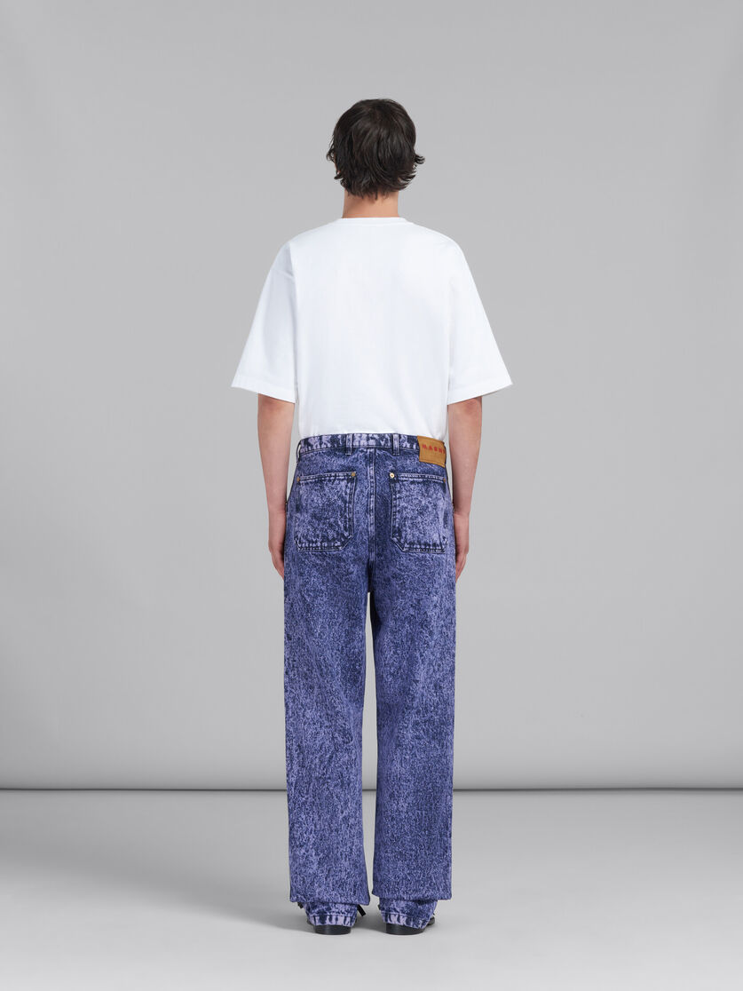 Blue marble-dyed denim jeans - Pants - Image 3