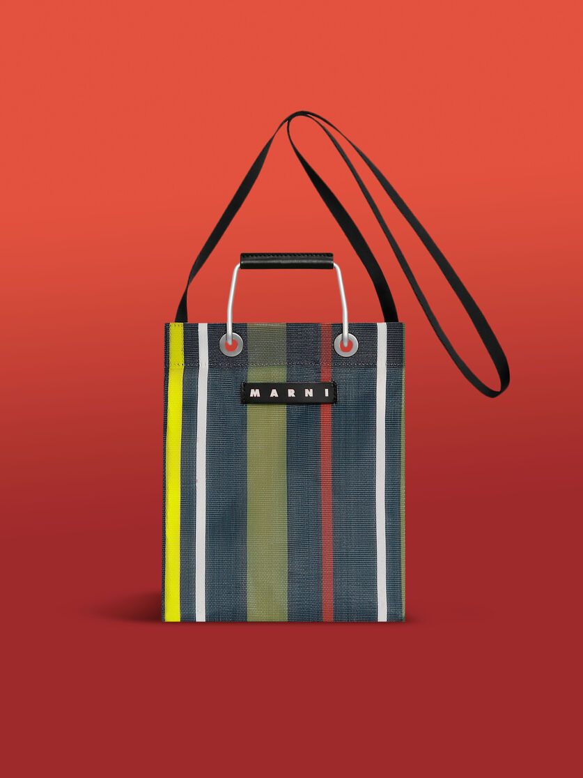 アストラルブルー MARNI MARKET MINI SHOULDER STRIPE BAG - ハンドバッグ - Image 1