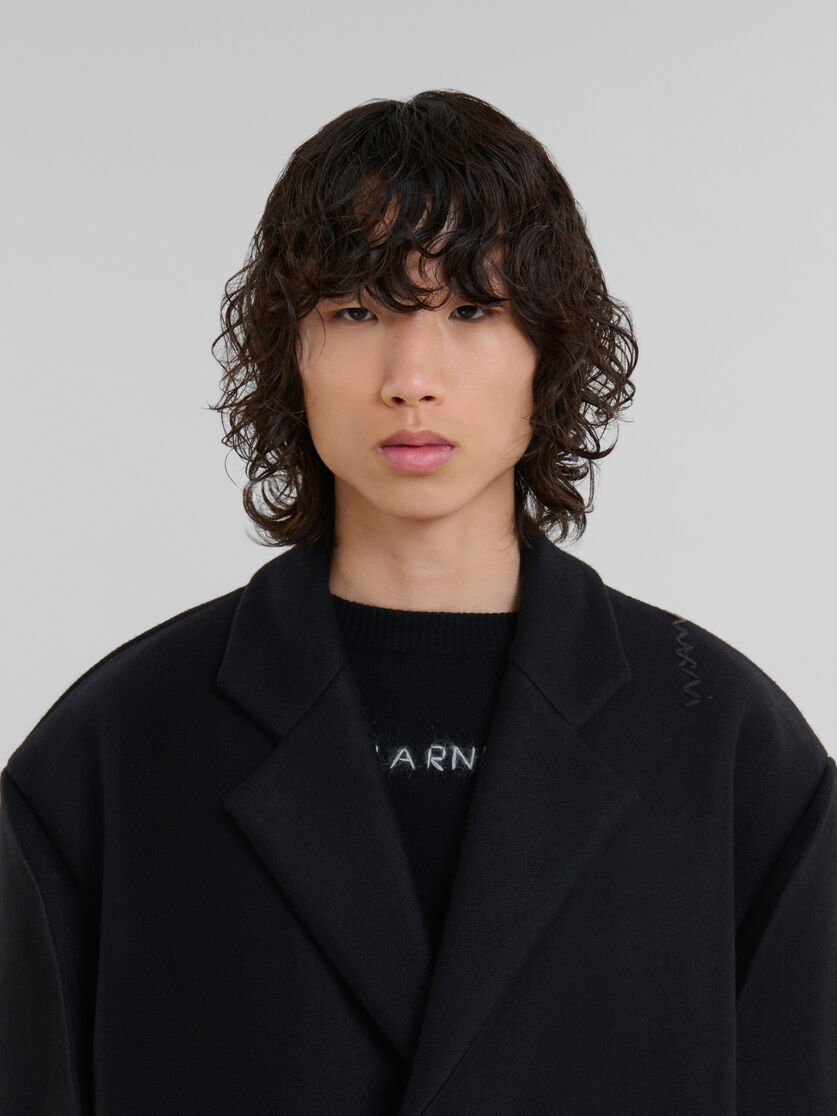 그레이 울 오버사이즈 코트 - Coat - Image 4