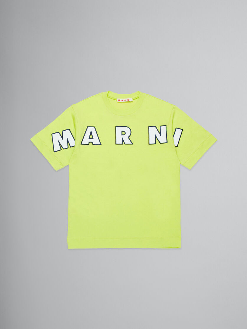 Lime green T-shirt with embroidered logo - T-shirts - Image 1