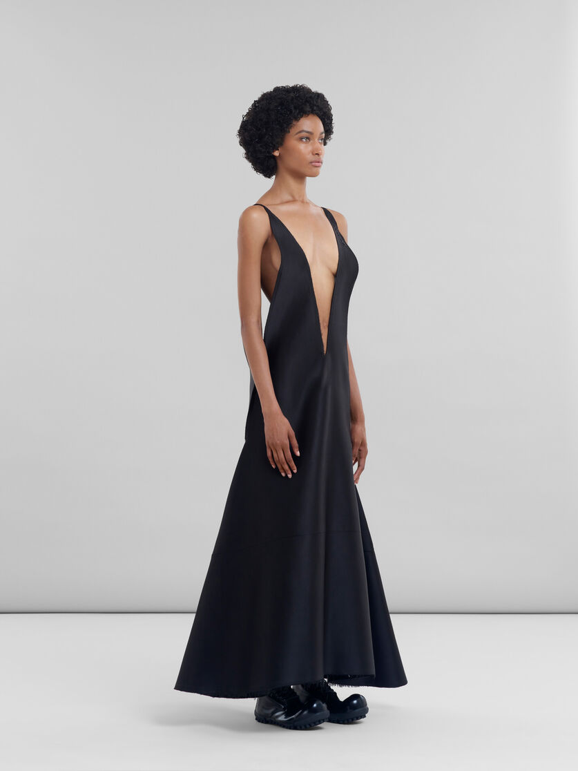 Black duchesse V-neck dress - Dresses - Image 6