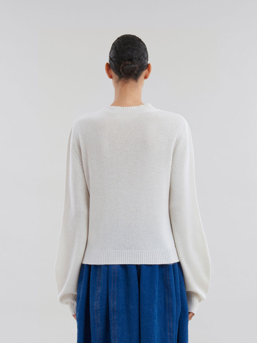 Brown cashmere jumper with Marni mending patch - Pullovers - Image 3