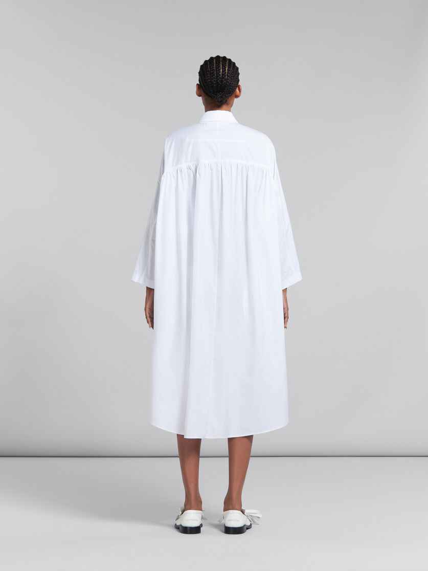 화이트 유기농 포플린 오버사이즈 셔츠 드레스 - 드레스 - Image 3