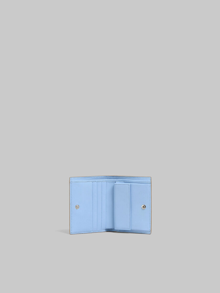 Portafoglio bi-fold in pelle marrone con rammendo Marni - Portafogli - Image 2