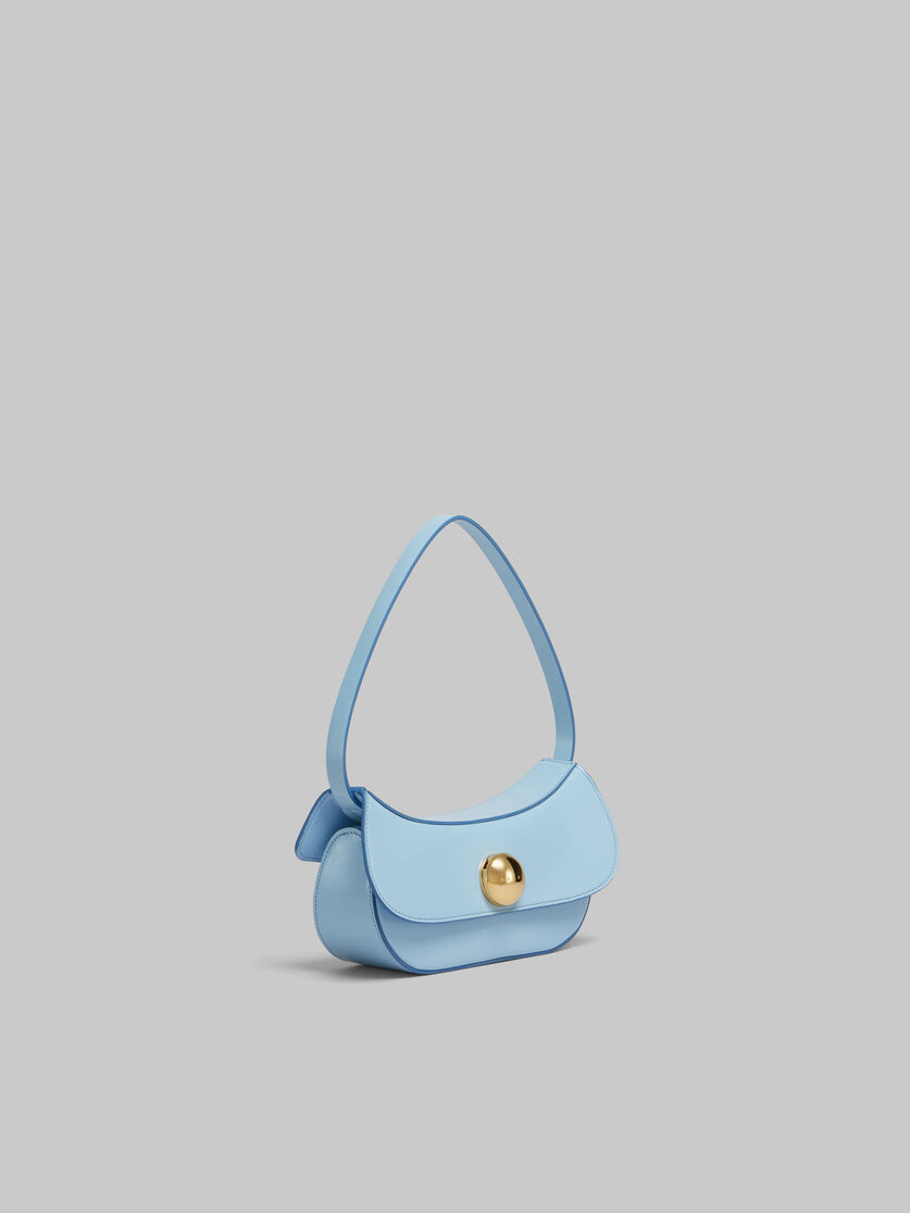 Petit sac Hobo Butterfly en cuir bleu - Sacs portés épaule - Image 6