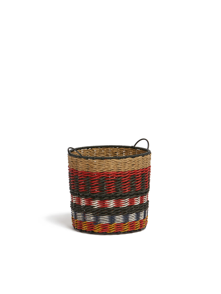 Red and black Marni Market multi-stripe storage basket - Furniture - Image 2