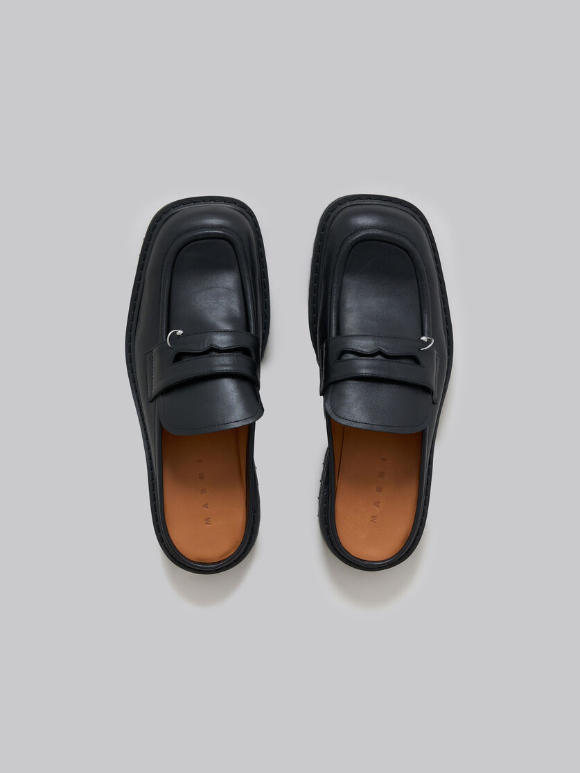 Black leather Piercing 2.0 chunky sabot loafer - Clogs - Image 4