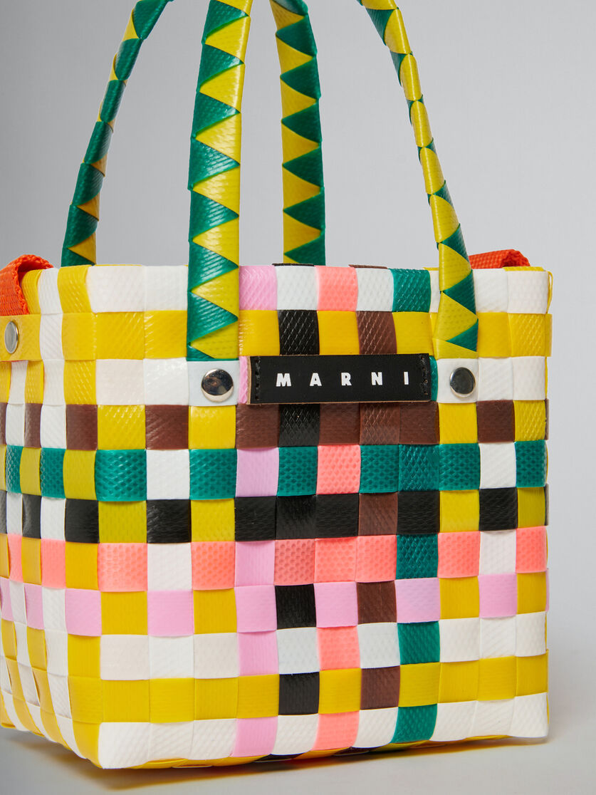 Multicolor woven micro basket bag - Bags - Image 4