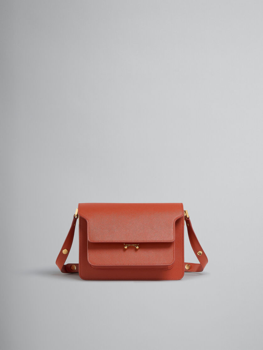 Beige saffiano leather medium Trunk bag - Shoulder Bag - Image 1