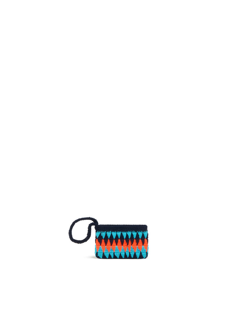 Mini-pochette Marni Market Chessboard noire réalisée au crochet - Accessoires - Image 2