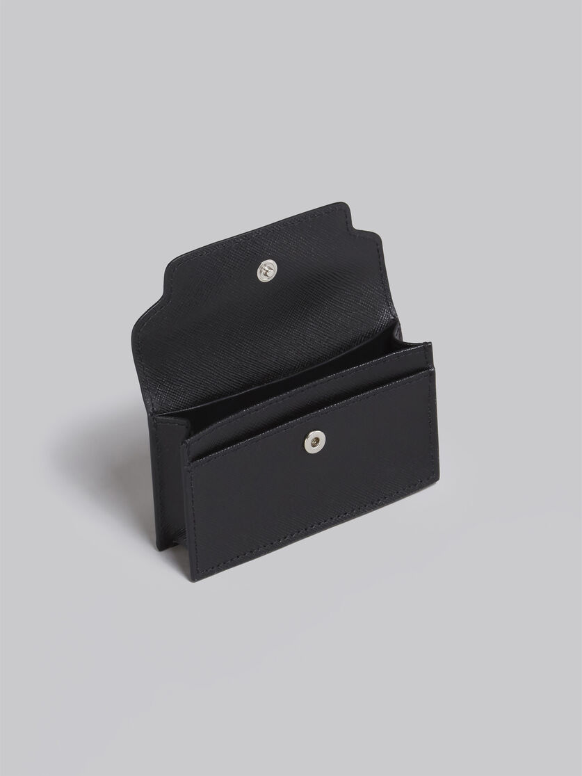 Portefeuille zippé en cuir saffiano noir - Portefeuilles - Image 2