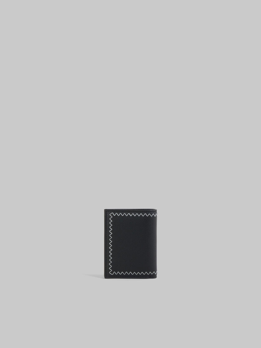 Black bi-fold leather wallet with Marni Mending - Wallets - Image 3