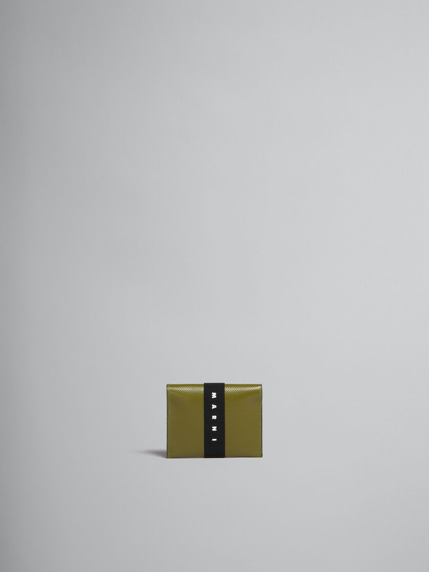 Porte-cartes à deux volets noir avec bride à logo - Portefeuilles - Image 1