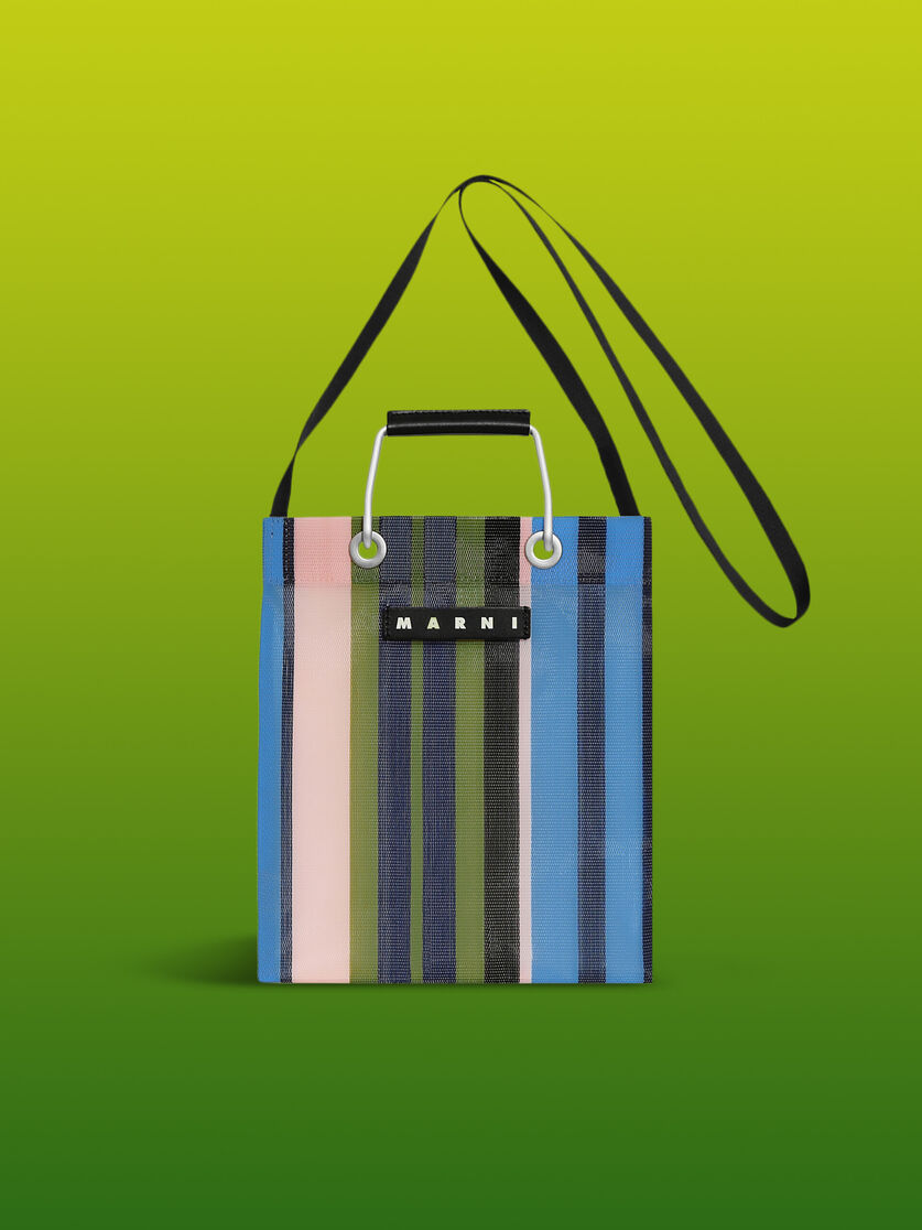 アストラルブルー MARNI MARKET MINI SHOULDER STRIPE BAG - ハンドバッグ - Image 1