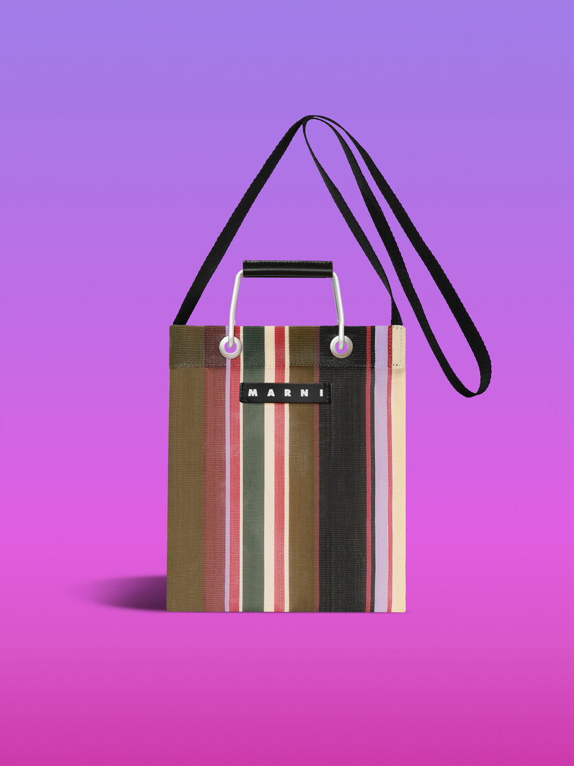 アストラルブルー MARNI MARKET MINI SHOULDER STRIPE BAG - ハンドバッグ - Image 1