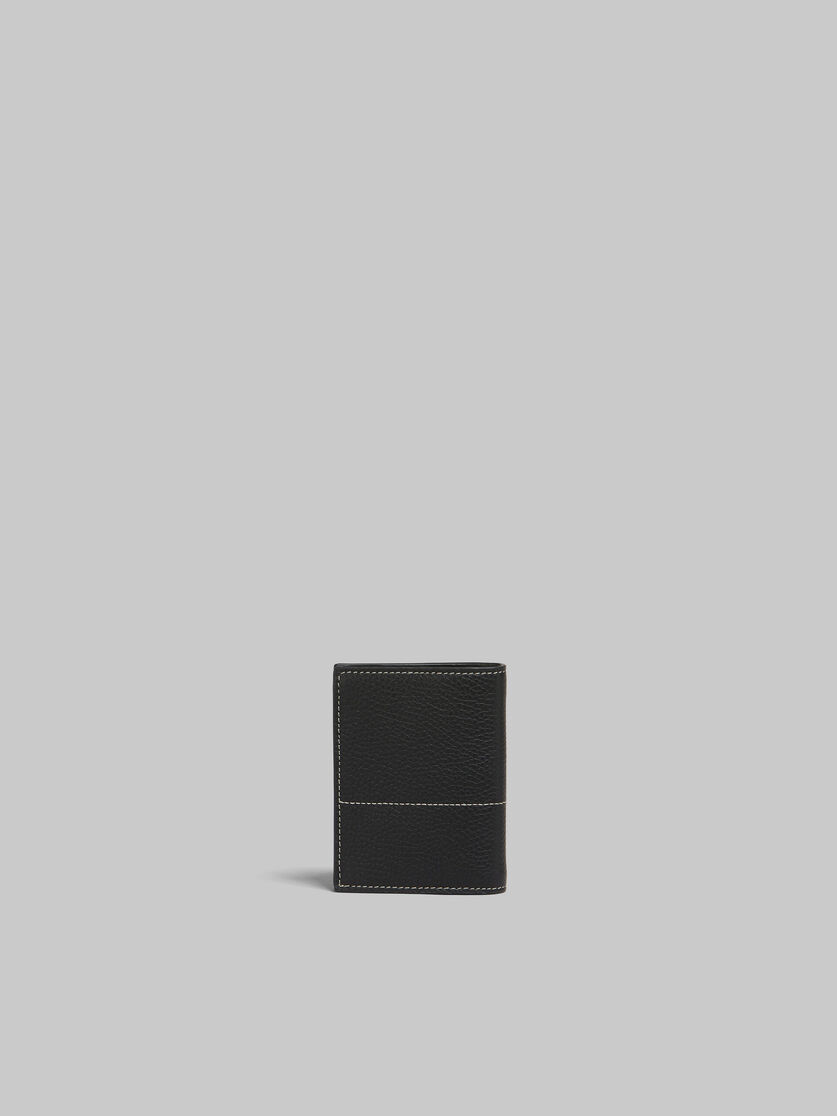 ブラック レザー製二つ折りカードケース - 財布 - Image 3