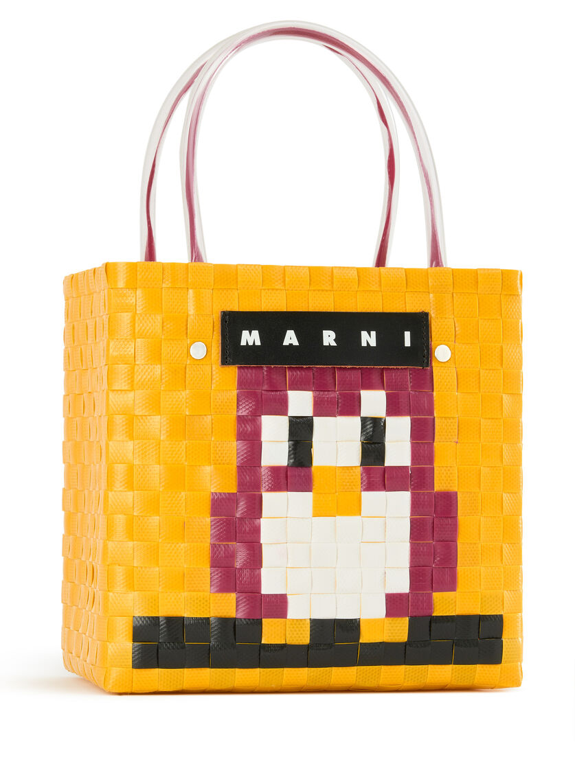 Yellow MARNI MARKET ANIMAL BASKET bag - Shopping Bags - Image 4
