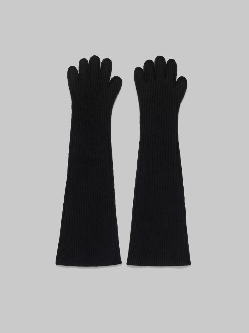 Oversized brown wool gloves - Gloves - Image 1