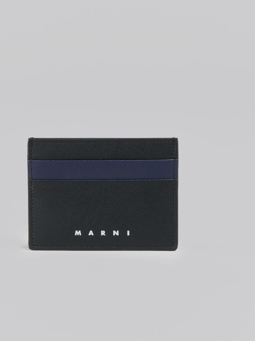 Black and blue saffiano leather card case - Wallets - Image 4