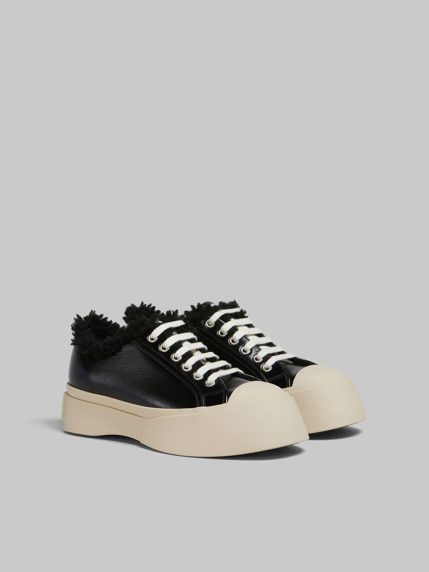 Schwarze Sneakers Pablo aus Leder und Shearling - Sneakers - Image 2