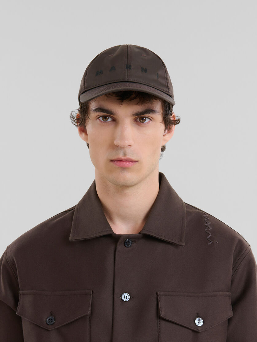 Brown twill baseball cap with logo - Hats - Image 2