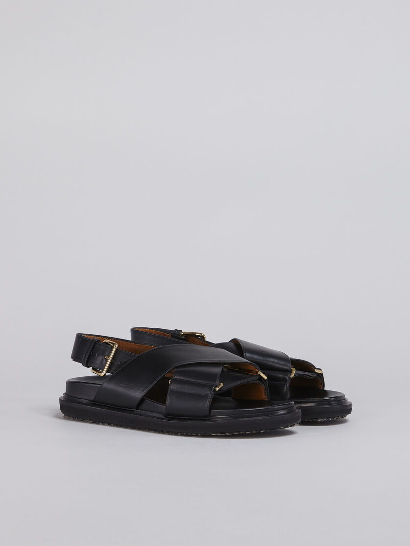 Braune Ledersandalen mit überkreuzten Riemchen - Sandalen - Image 2