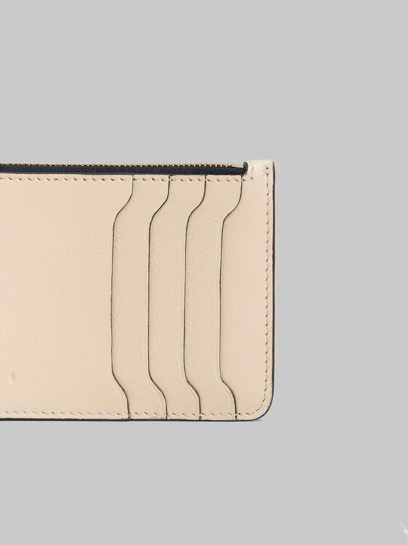 Grey leather card case - Wallets - Image 3