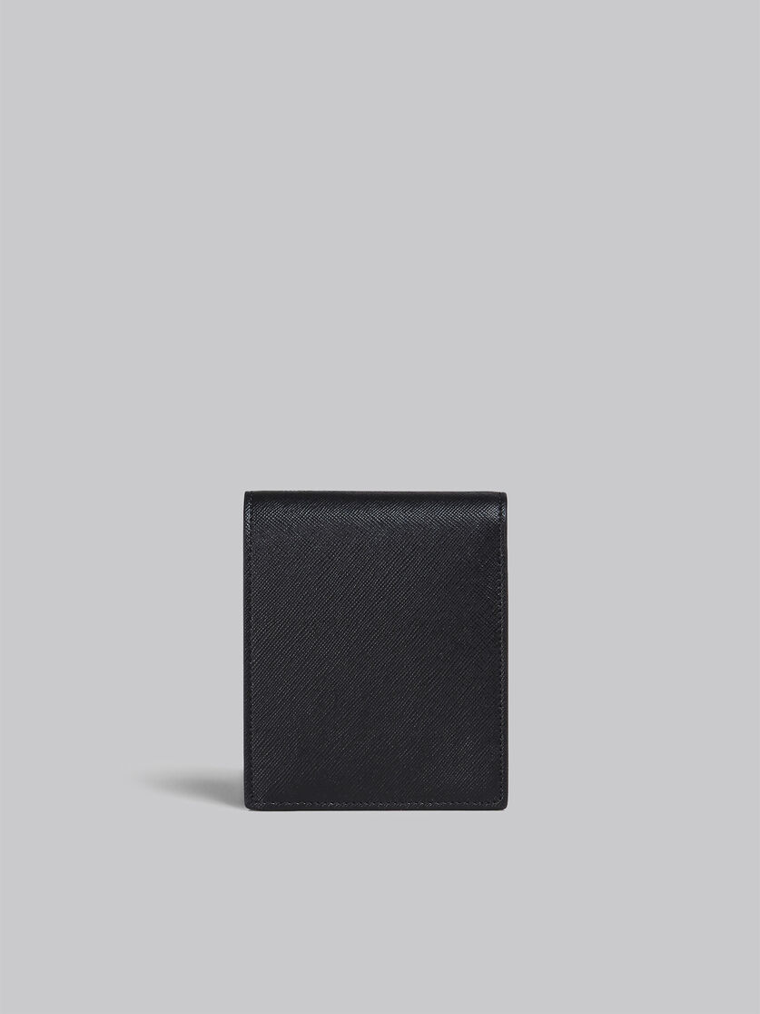Portafoglio bi-fold in saffiano nero - Portafogli - Image 2