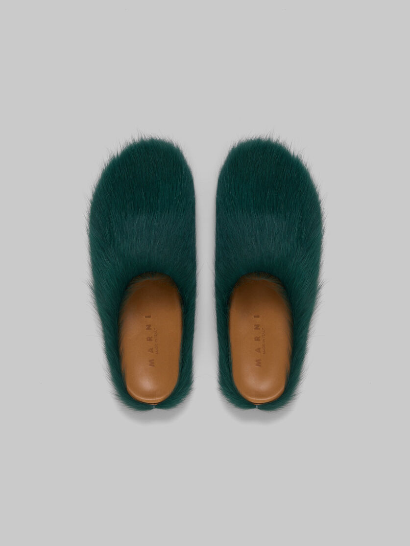 Blaue Fußbett-Sandale aus Kalbsfell - Holzschuhe - Image 4