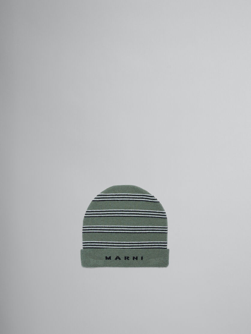 Striped wool blend beanie - Caps - Image 1