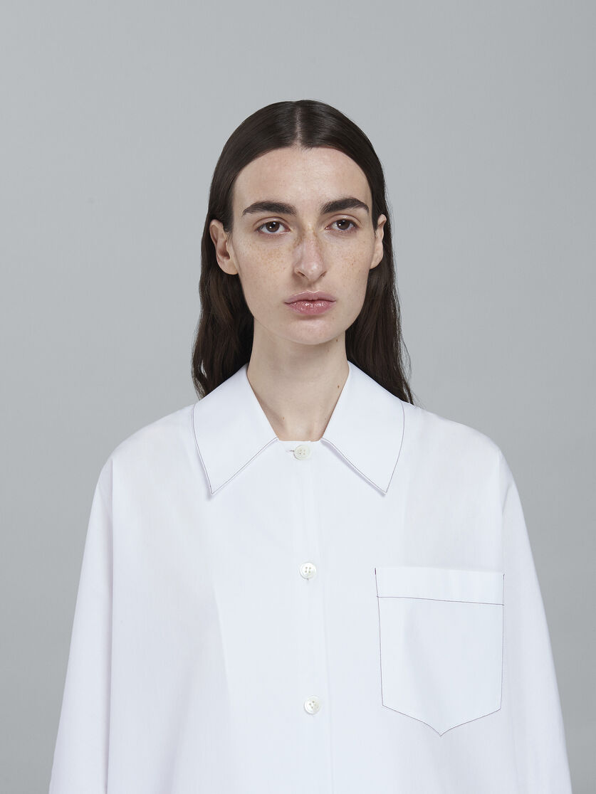 Hemd aus weißer Popeline - Hemden - Image 4