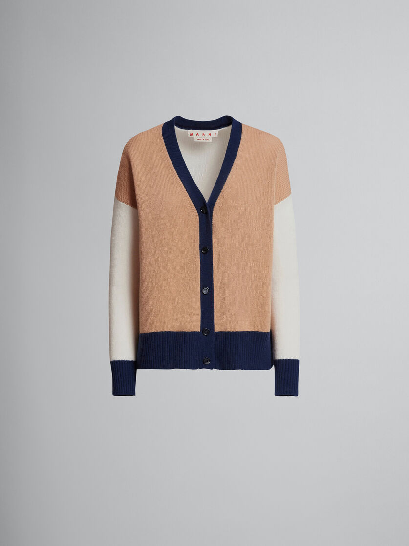 Cardigan in cashmere colorblock - Pullover - Image 1