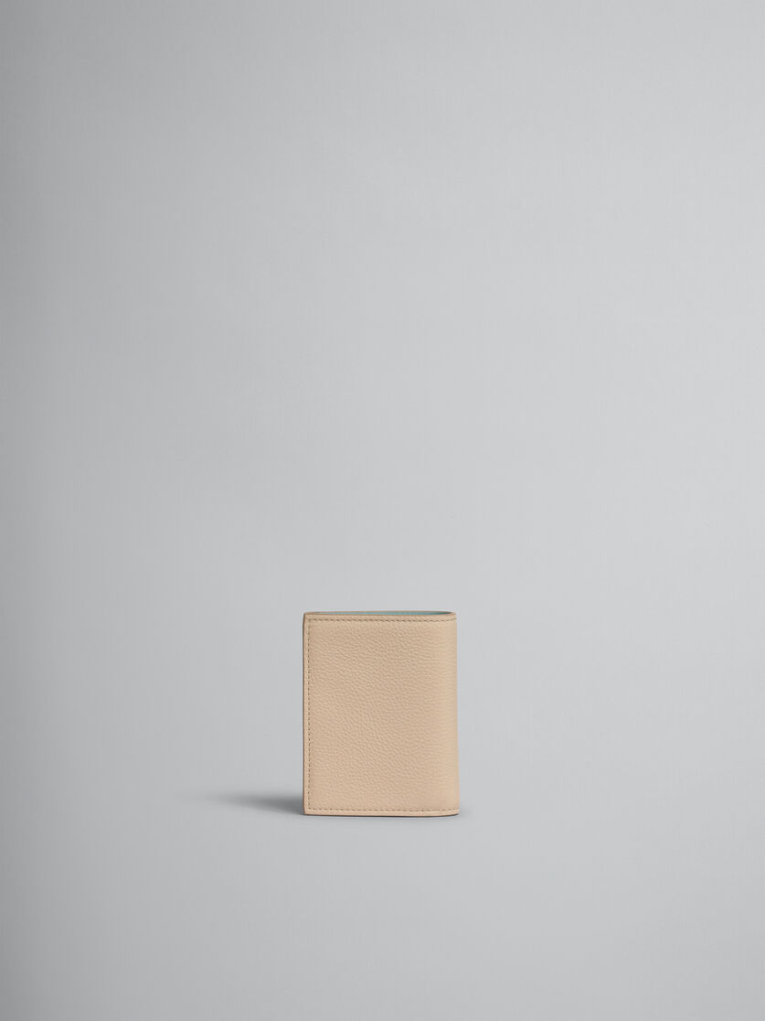Portafoglio bi-fold in pelle marrone con impunture Marni - Portafogli - Image 1