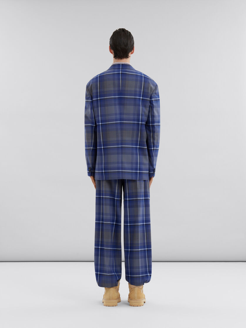 Blue checked wool blazer with Marni mending - Jackets - Image 3