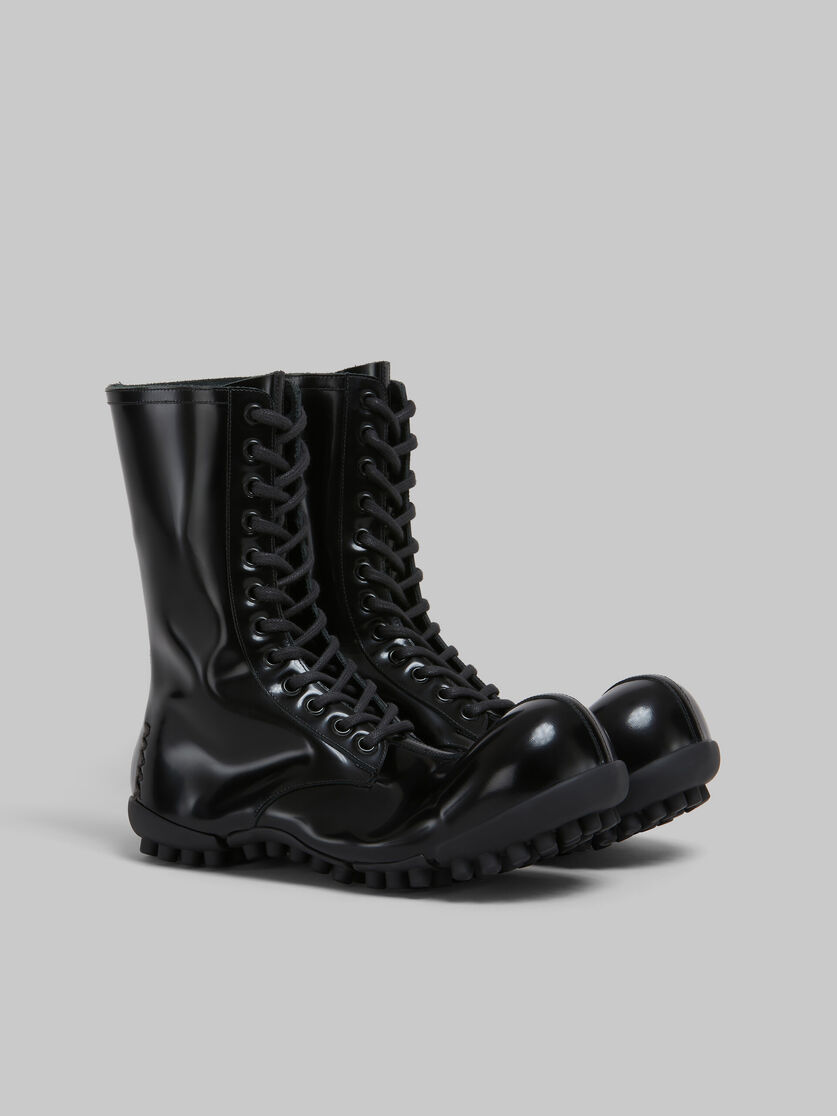 Schwarze Stiefel Wave aus Lackleder - Stiefel - Image 2